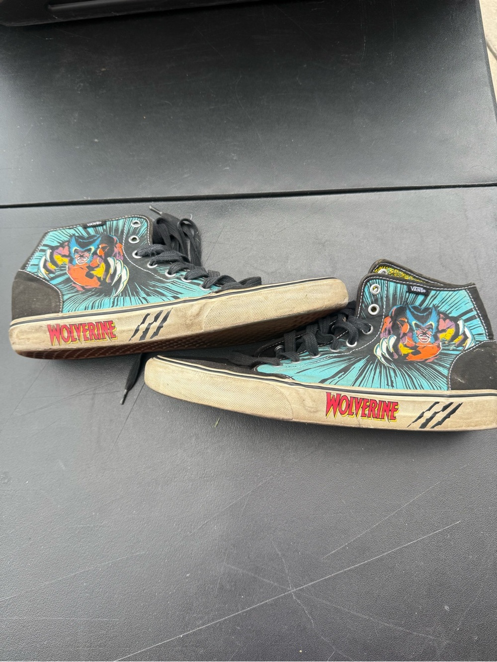 VANS x Marvel Wolverine Men's High-Top Canvas Sneakers Black Blue